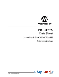 Datasheet 16F876 manufacturer Microchip