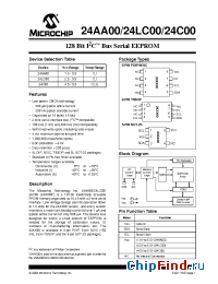 Datasheet 24AA00 manufacturer Microchip