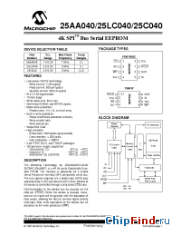 Datasheet 24AA040-ST manufacturer Microchip