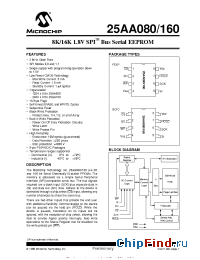 Datasheet 24AA160-ISN manufacturer Microchip