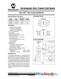 Datasheet 24AA640-ISN manufacturer Microchip