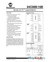 Datasheet 24C16B-EP manufacturer Microchip