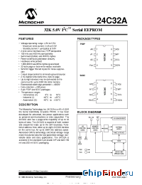 Datasheet 24C32A manufacturer Microchip