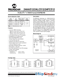 Datasheet 24FC512-I/P manufacturer Microchip