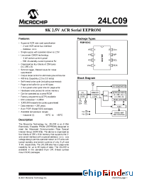 Datasheet 24LC09TISN manufacturer Microchip