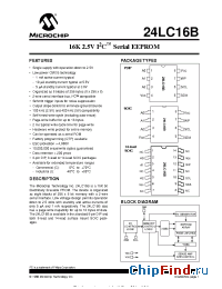 Datasheet 24LC16B-P manufacturer Microchip