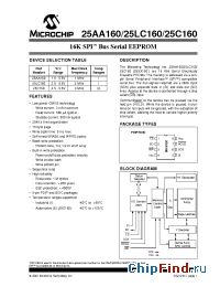 Datasheet 25AA160T-I/SN manufacturer Microchip