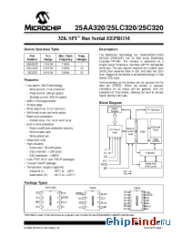 Datasheet 25LC320X manufacturer Microchip