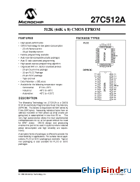 Datasheet 27C512A-12E manufacturer Microchip