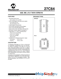 Datasheet 27C64-25 manufacturer Microchip