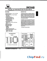 Datasheet 28C64B-15ID manufacturer Microchip