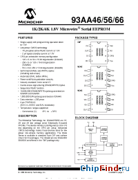 Datasheet 93AA66-P manufacturer Microchip