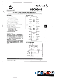 Datasheet 93C06-ESN manufacturer Microchip