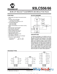 Datasheet 93LCS56 manufacturer Microchip