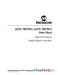 Datasheet dsPIC30F5011 manufacturer Microchip