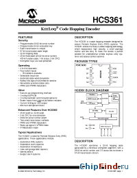 Datasheet HCS361T-/SN manufacturer Microchip