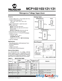 Datasheet MCP102T-315E/LB manufacturer Microchip