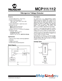 Datasheet MCP111T-195I manufacturer Microchip