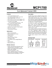 Datasheet MCP1700-1202ETO manufacturer Microchip