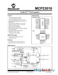 Datasheet MCP23016-I/P manufacturer Microchip