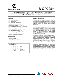 Datasheet MCP3301-CI-SN manufacturer Microchip