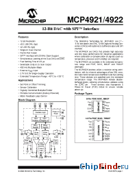 Datasheet MCP4921-EMS manufacturer Microchip