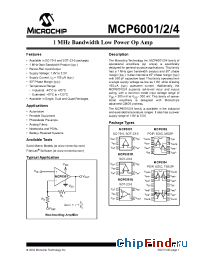 Datasheet MCP6001 manufacturer Microchip
