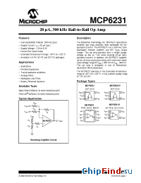 Datasheet MCP6231UT-E/SN manufacturer Microchip