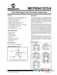 Datasheet MCP6541-I/P manufacturer Microchip