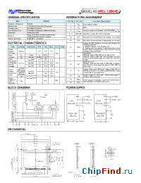 Datasheet MTG-12864D manufacturer Microchip