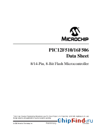 Datasheet PIC12F510E/PT manufacturer Microchip