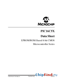 Datasheet PIC16C54A-20 manufacturer Microchip