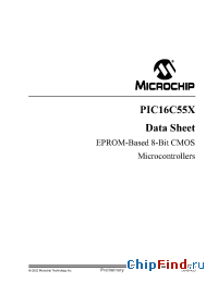 Datasheet PIC16C554-04/SS manufacturer Microchip