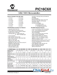 Datasheet PIC16C62-04E/SS manufacturer Microchip