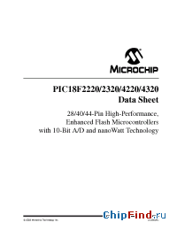 Datasheet PIC18F2220-I/ML manufacturer Microchip