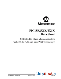 Datasheet PIC18F2510 manufacturer Microchip