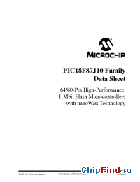 Datasheet PIC18F65J10 manufacturer Microchip