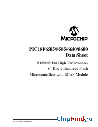Datasheet PIC18F6680 manufacturer Microchip