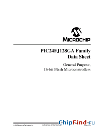 Datasheet PIC24FJ64GA008 manufacturer Microchip
