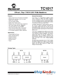 Datasheet TC1017-1.85VLT manufacturer Microchip