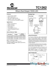 Datasheet TC1262-3.3VEB manufacturer Microchip