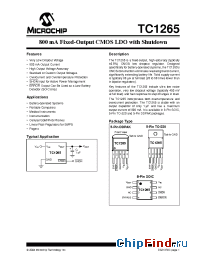 Datasheet TC1265-3.0VETTR manufacturer Microchip