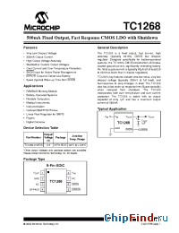Datasheet TC1268-2.5VOA manufacturer Microchip