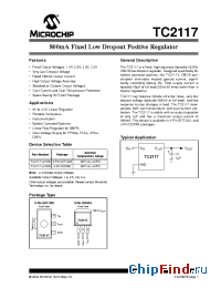 Datasheet TC2117-2.5VDBTR manufacturer Microchip