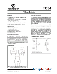 Datasheet TC54VC1101ECBTR manufacturer Microchip