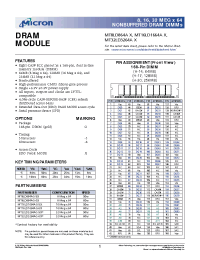 Datasheet MT16LD1664A manufacturer Micron