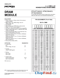 Datasheet MT16LD464-52B manufacturer Micron