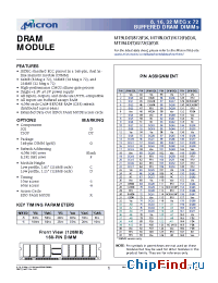 Datasheet MT18LD1672-5X manufacturer Micron