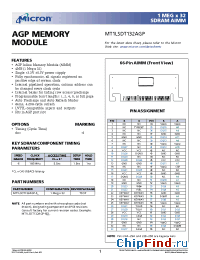 Datasheet MT1LSDT132AGP-6E1 manufacturer Micron