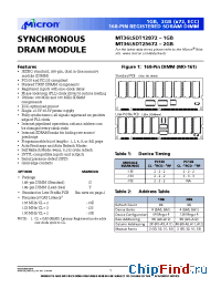 Datasheet MT36LSDT25672 manufacturer Micron
